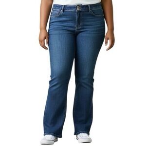 Torrid Boyfriend Flare Jeans Women’s Sz 18 Blue Medium Wash Stretch